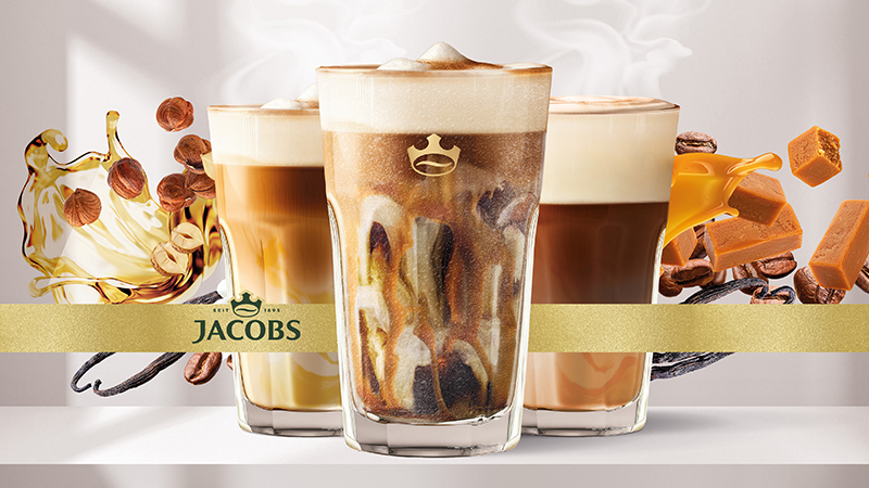 Eine Vielzahl von Kaffeegetränken von Jacobs Cafitesse